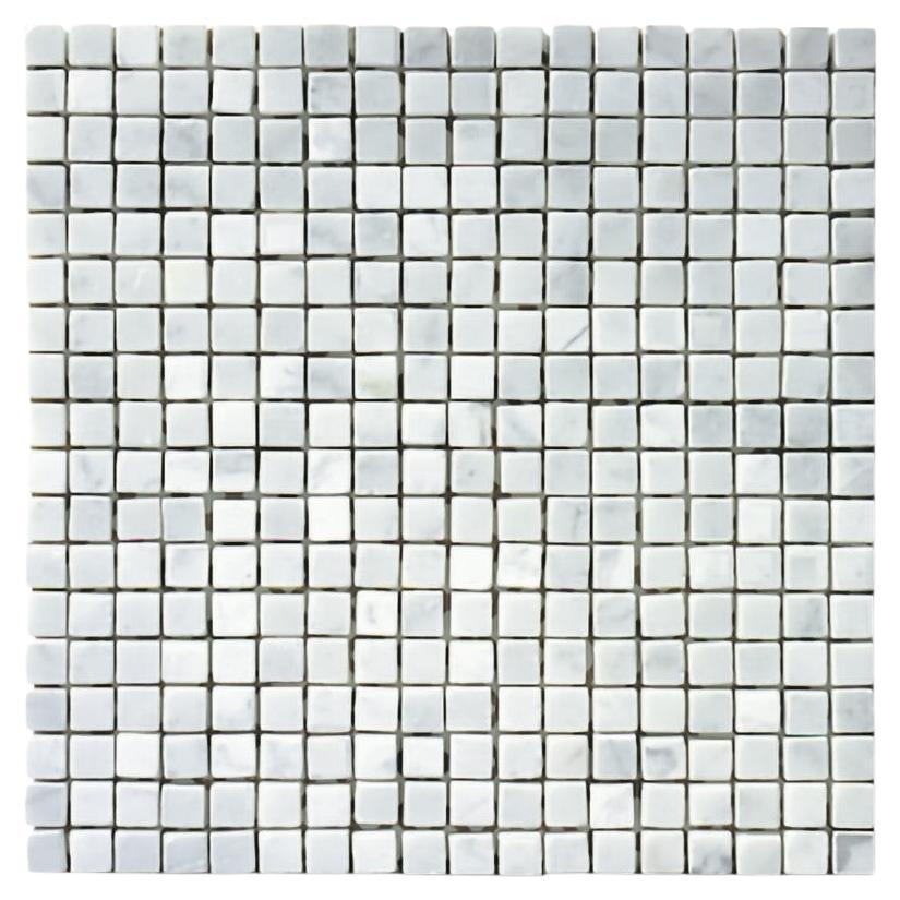 Mosaïque de marbre de Carrare de qualité supérieure, finition polie ou adoucie