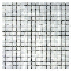 Mosaïque de marbre de Carrare de qualité supérieure, finition polie ou adoucie