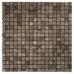 Mosaïque de marbre foncé Emperador de qualité supérieure, finition polie ou adoucie