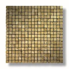 Flooring Top Quality  Gold Travertine Marble Mosaic Polished or Honed Finish