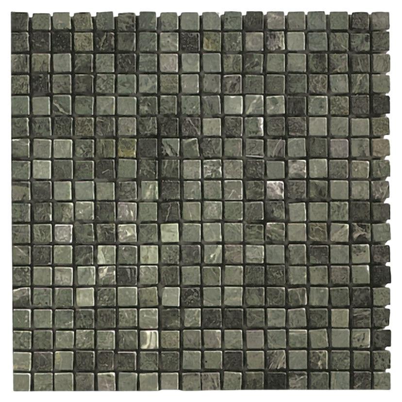 Mosaïque de marbre vert de qualité supérieure, finition polie ou adoucie