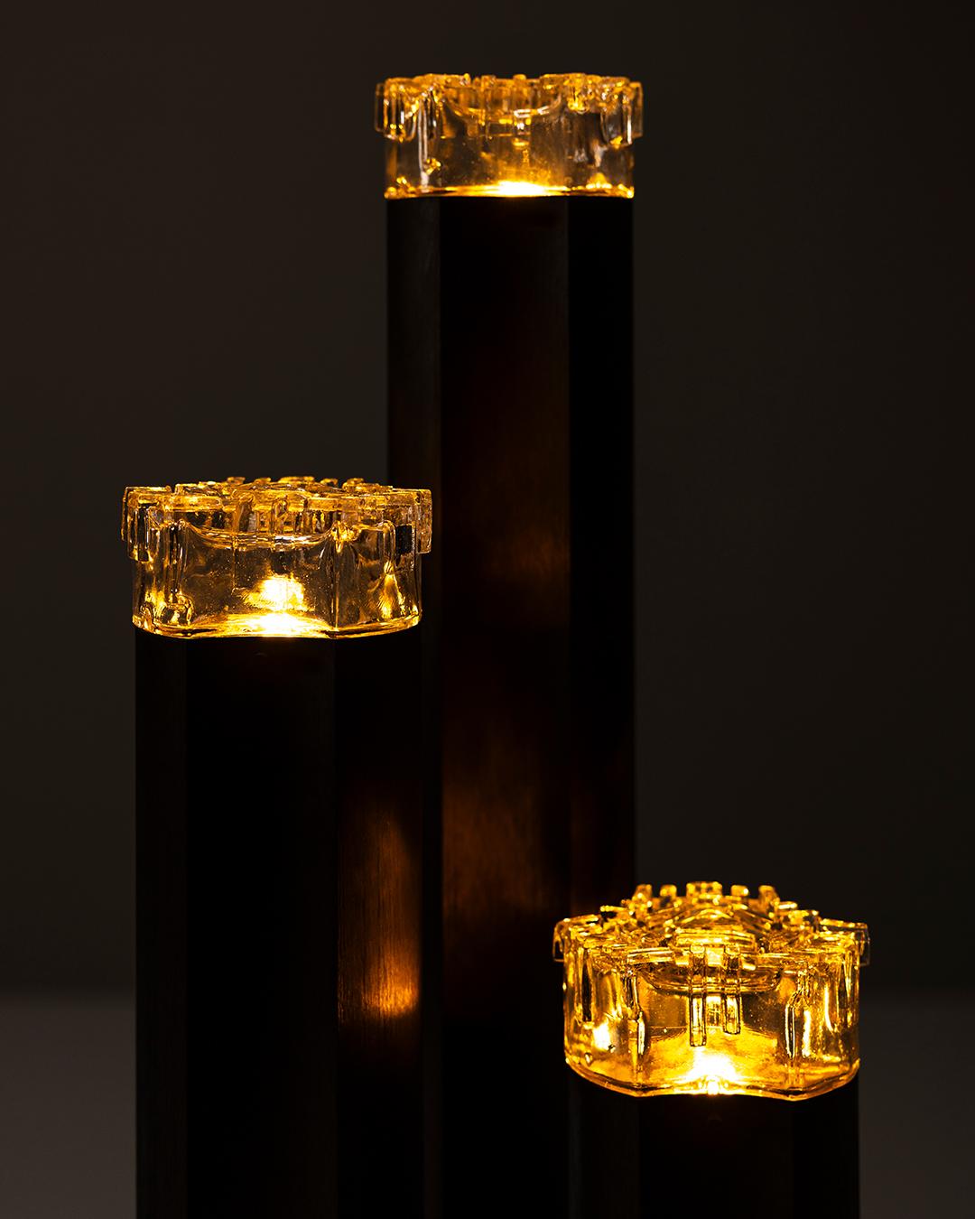 Lampada da terra di Gaetano Sciolari in alluminio spazzolato, Italia anni '70 in vendita 11