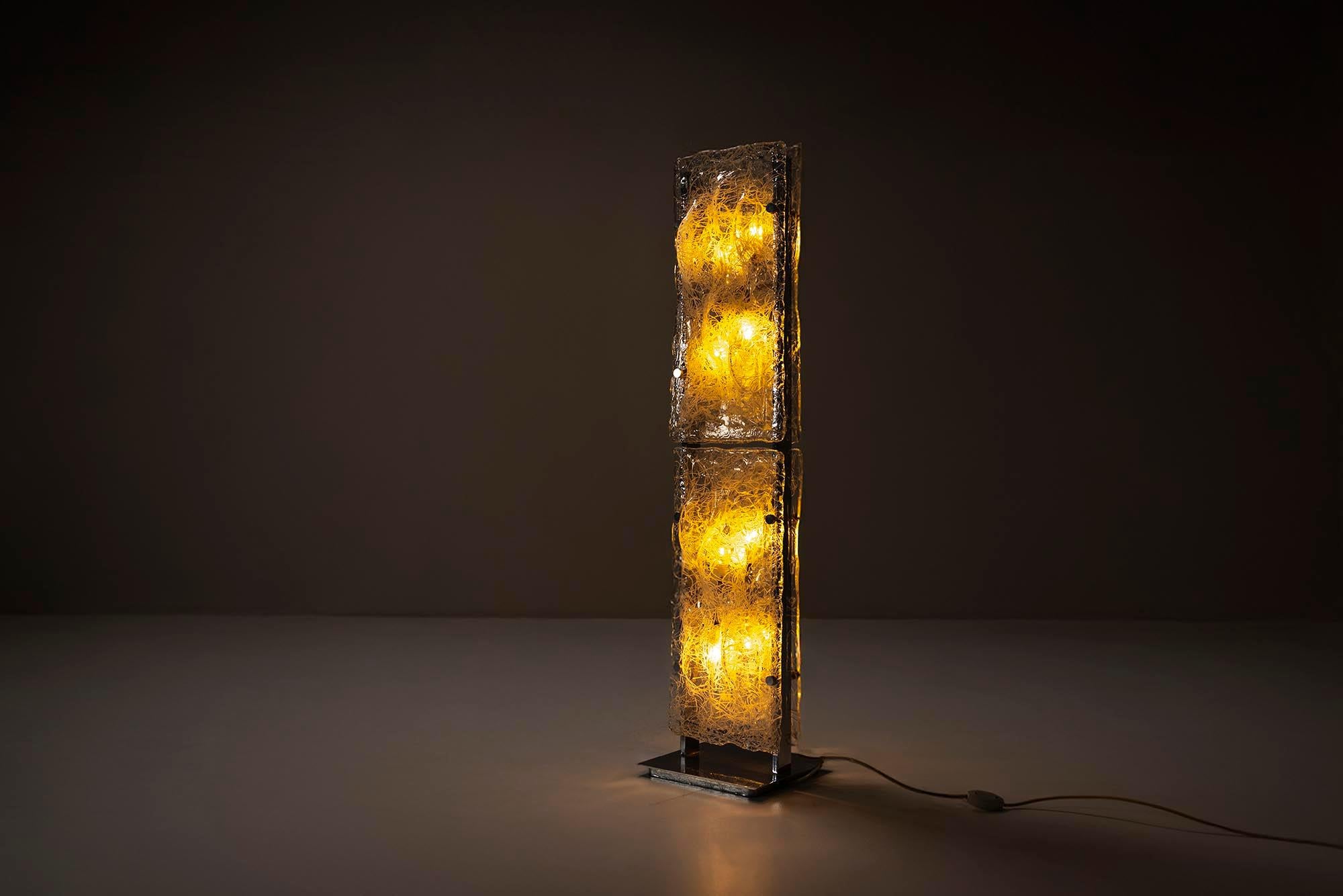 Glass Floorlamp by Tony Zuccheri for Mazzega, Italy 1970s For Sale