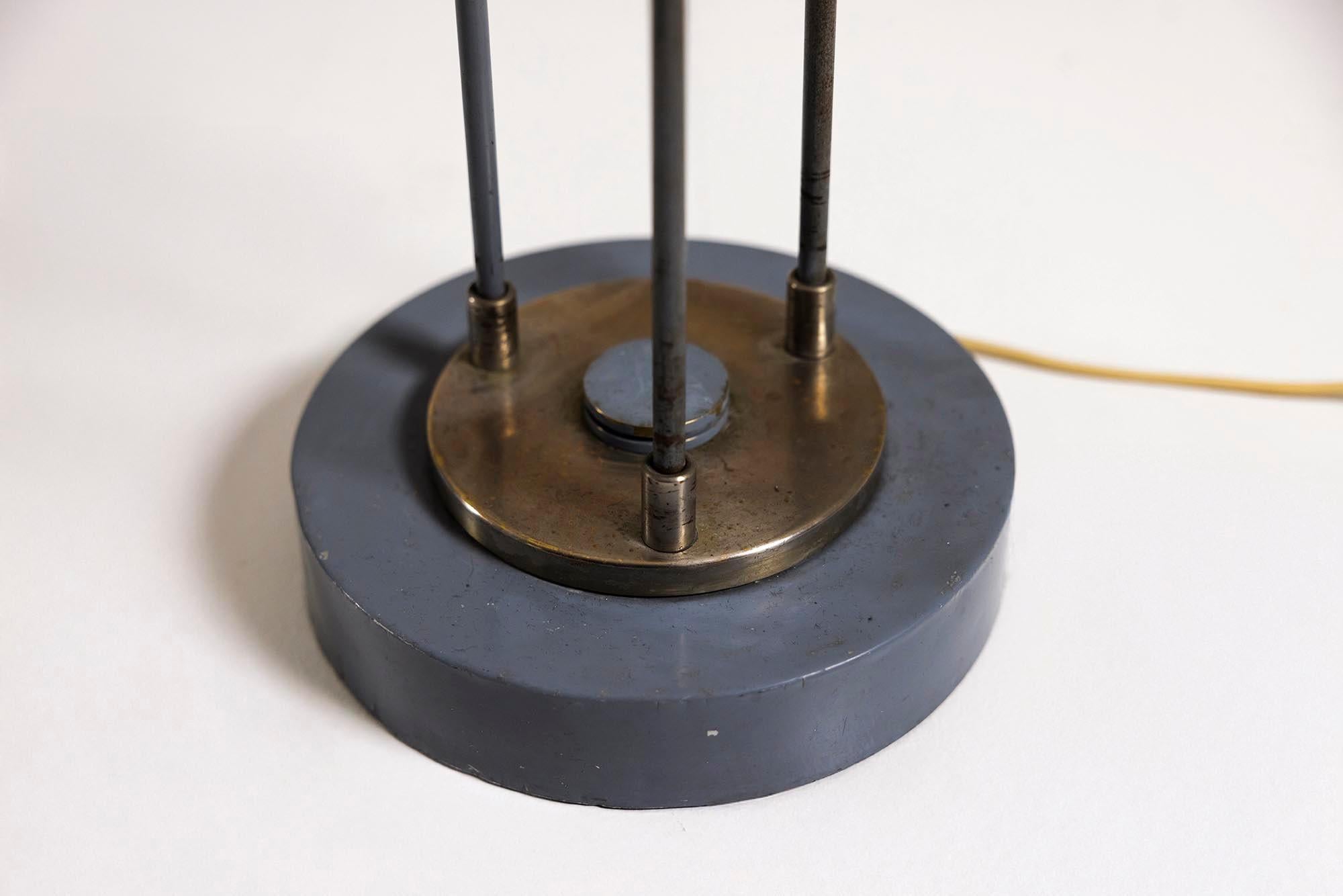 Lampada da terra in metallo smaltato e acciaio inossidabile di Oscar Torlasco per Lumi in vendita 7