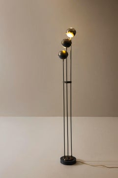 Floorlamp in Enameled Metal and Stainless Steel by Oscar Torlasco for Lumi