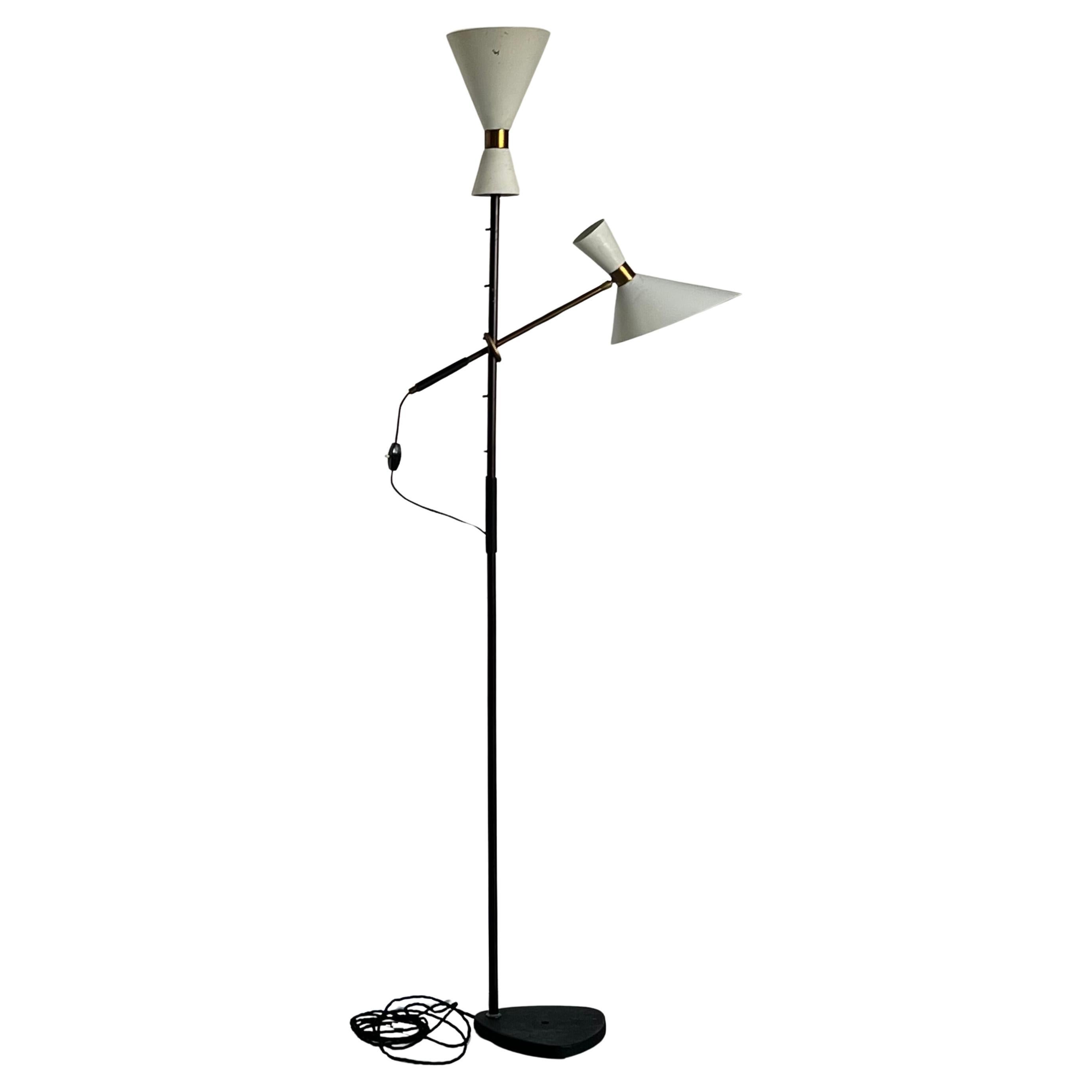 Floorlamp Pelikan – Design by J.T. Kalmar, Manufactured by Kalmar, Vienna, 1950s