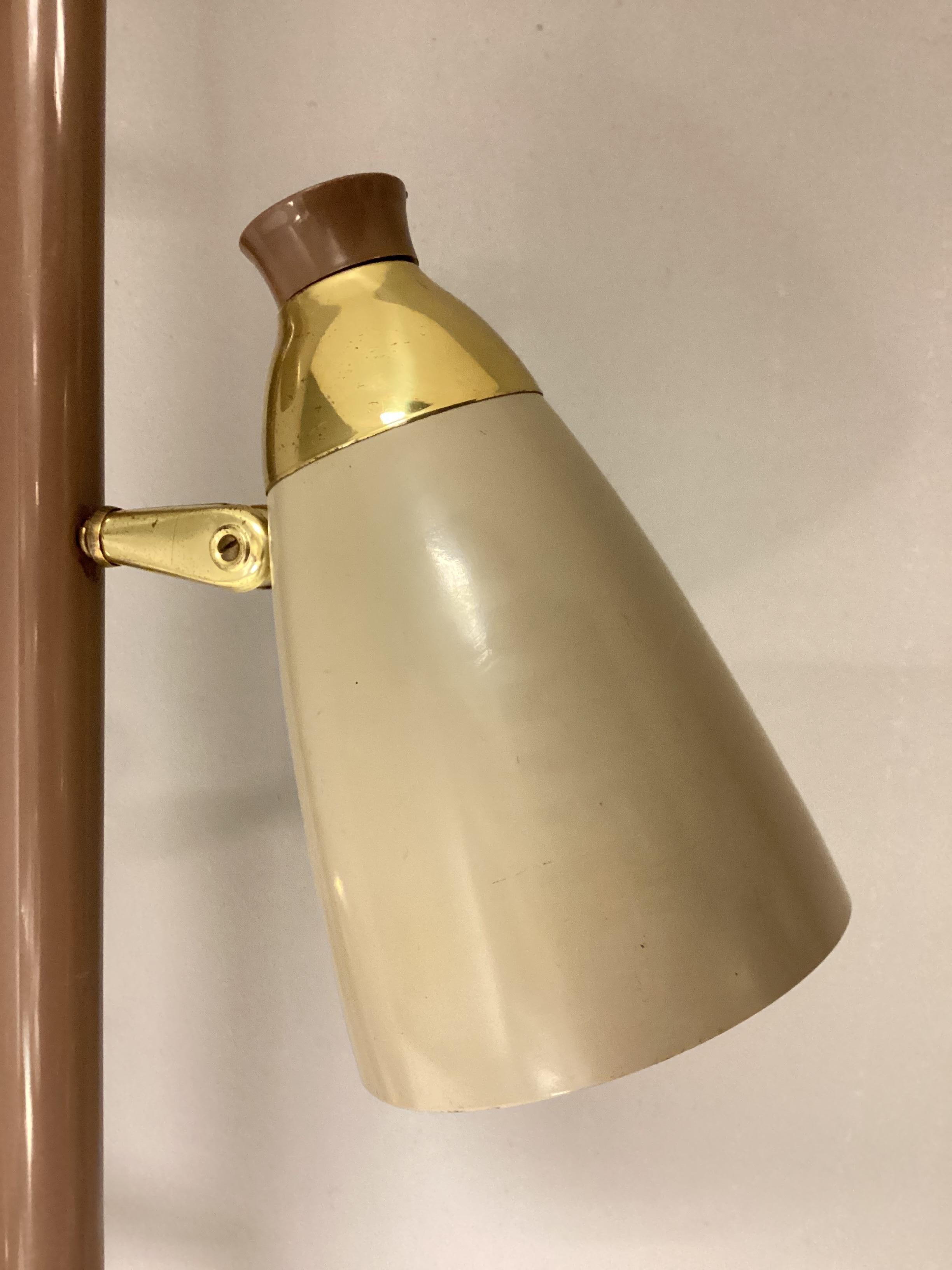 Stehlampe Ted Stiffel 1950er Jahre Tension-Lampe aus Metall und Messing im Zustand „Gut“ im Angebot in Wendeburg, DE