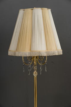 Floorlamp Vienna Around 1950s Attr. Lobmeyr with Original Shade