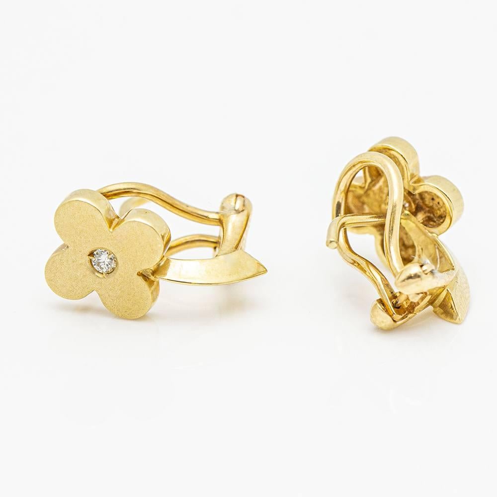 Boucles d'oreilles FLOR en or et diamant Pour femmes en vente