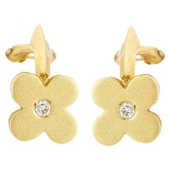 FLOR Earrings in Gold and Diamond