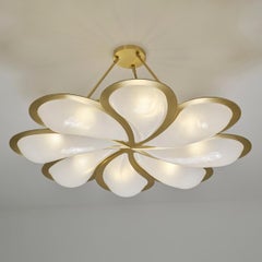 Flor N.6 Ceiling Light by Gaspare Asaro. Satin Brass Finish