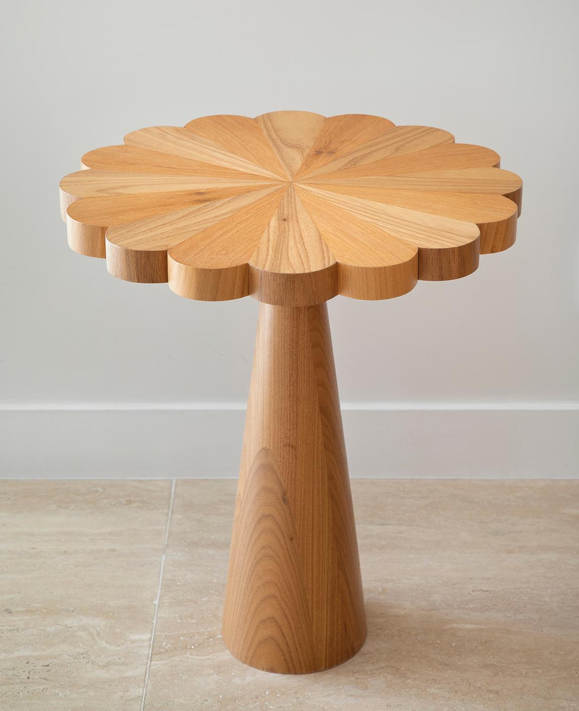 Wood Flor Side Table For Sale