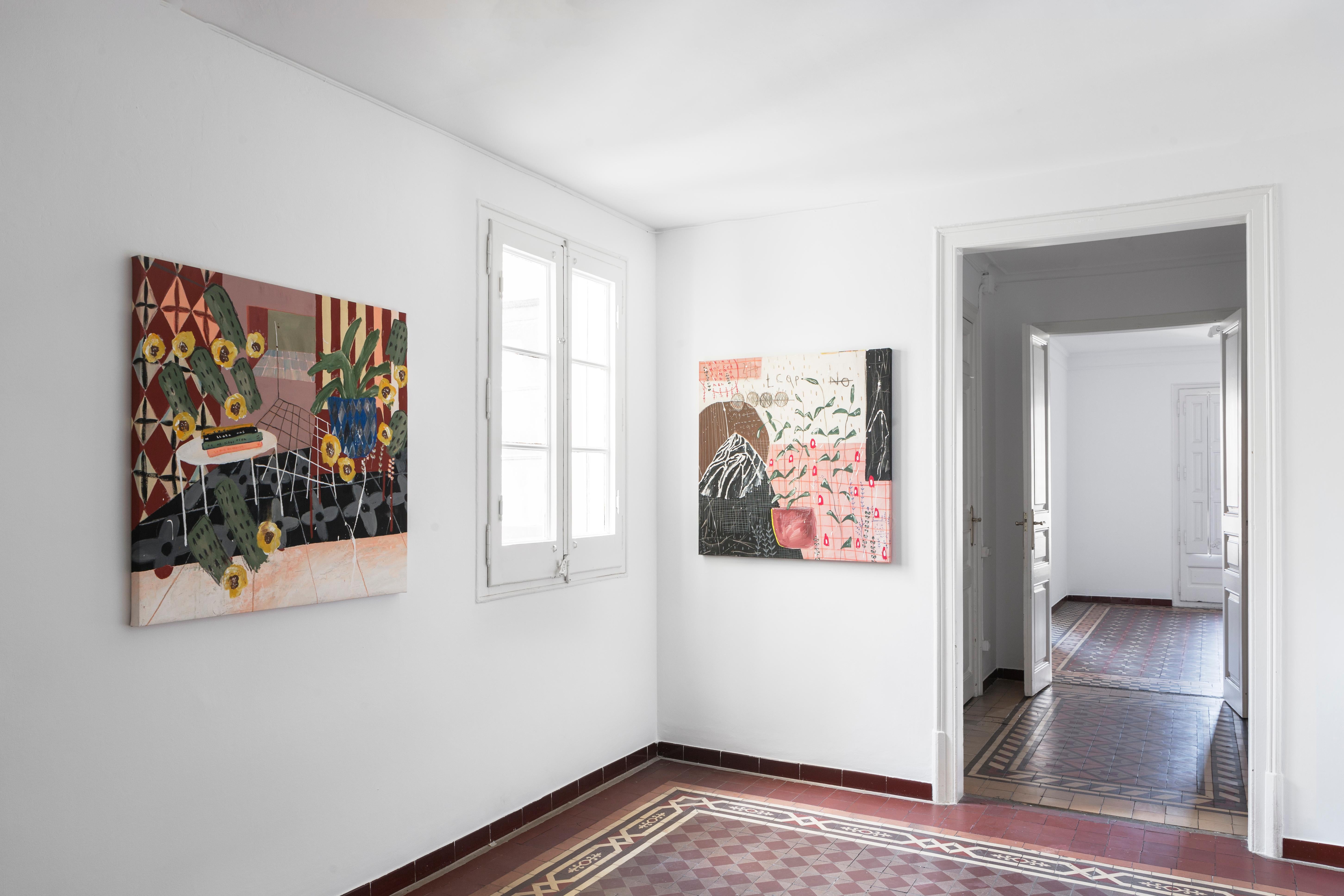 CONTEMPORARY Painting Flowers Interiors Argentine Artist Flora Castiglia Llora For Sale 6