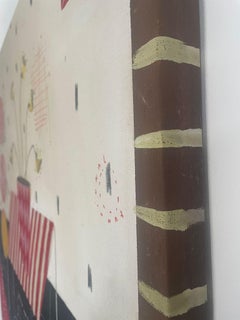 CONTEMPORARY Flowers Interiors Painting Argentine Artist Flora Castiglia Loner