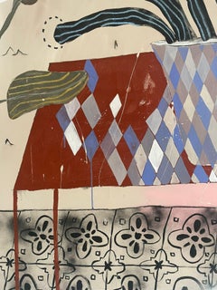 CONTEMPORARY Artwork Diptych Flowers by Argentine Artist Flora Castiglia 1110