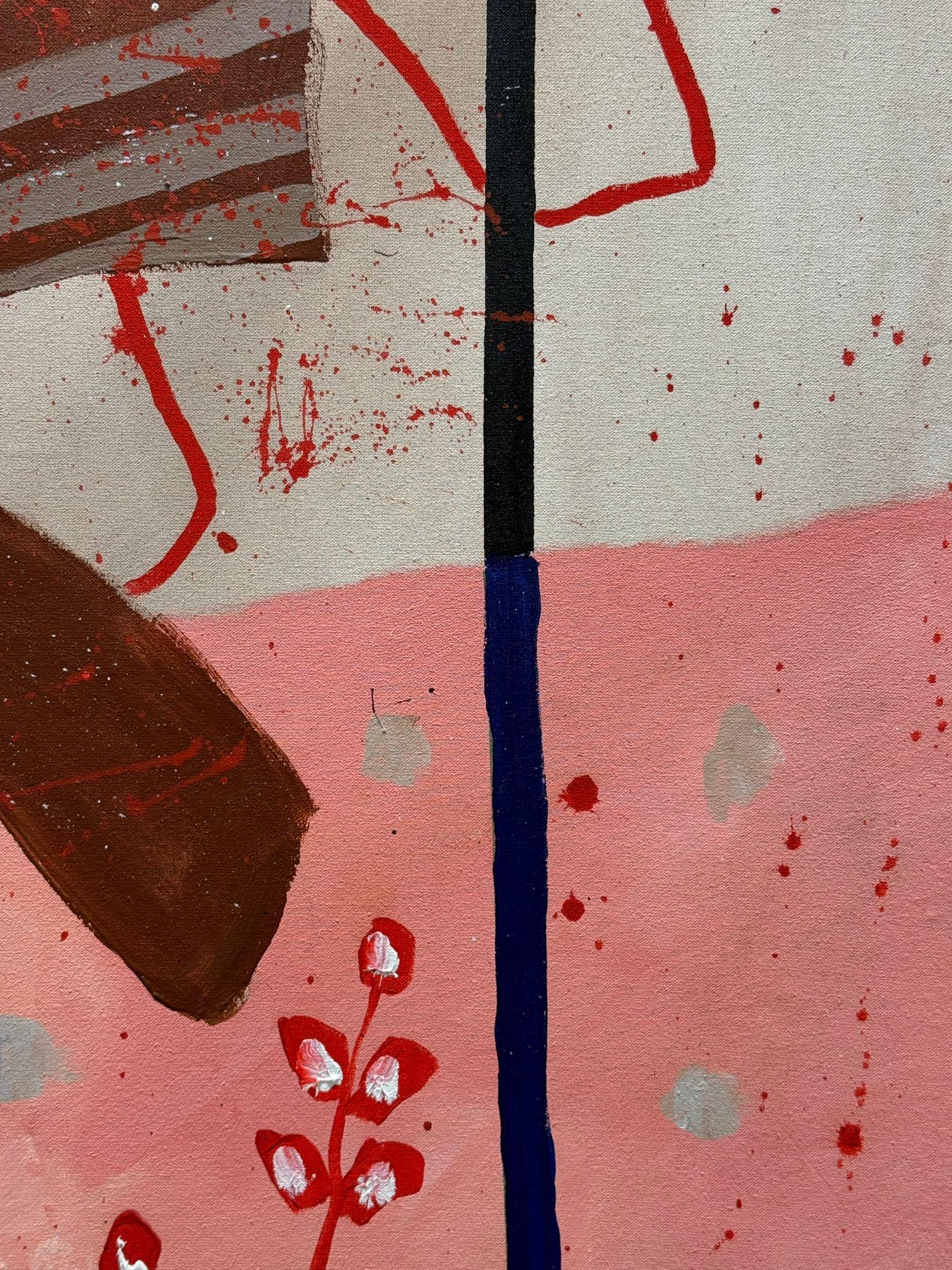 Flora Castiglia - Abstrakte Komposition mit organischen Formen und lebhaften Farben, 2025 im Angebot 2