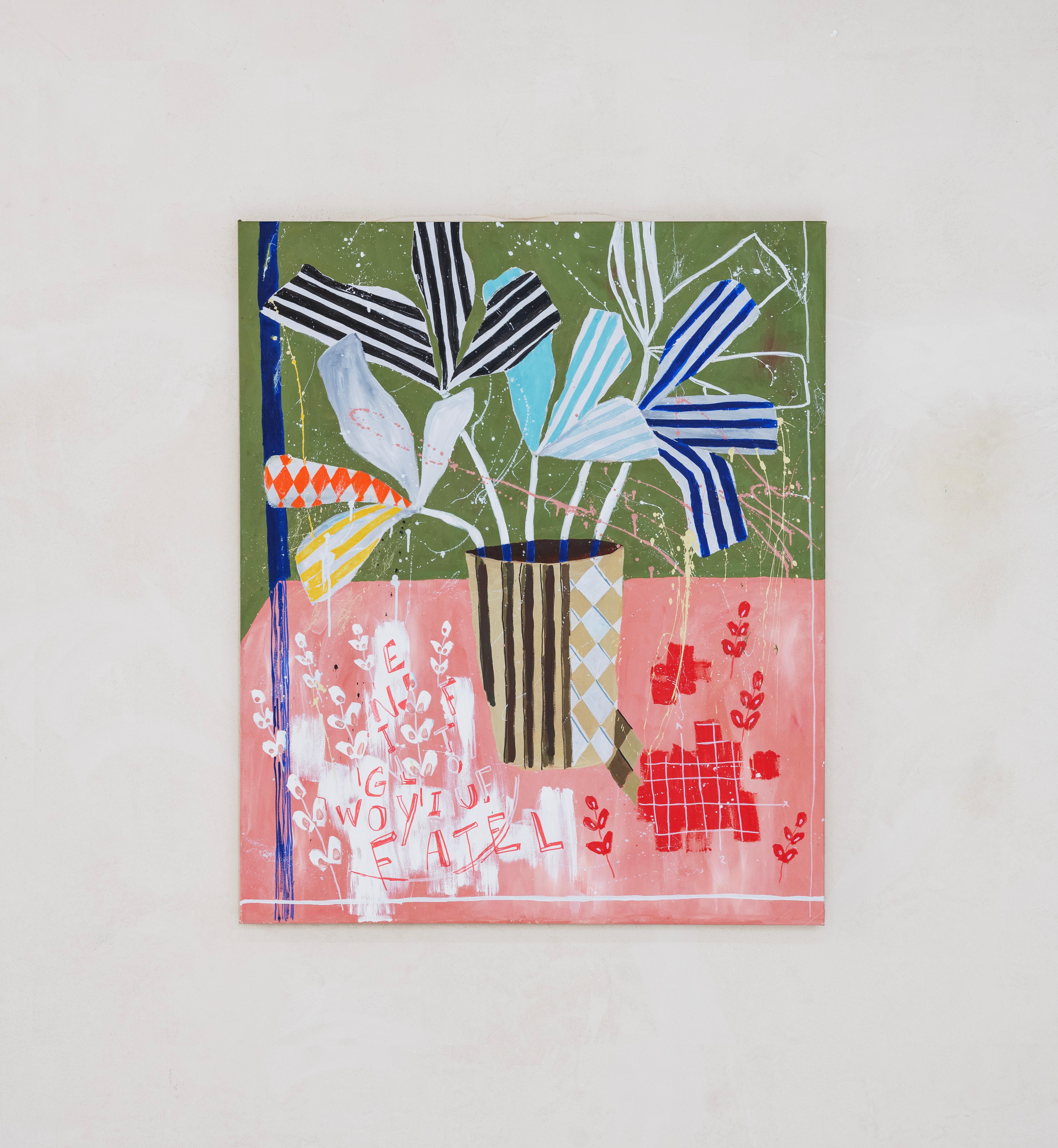 Flora Castiglia - Abstrakte Komposition mit organischen Formen und lebhaften Farben, 2025 im Angebot 3