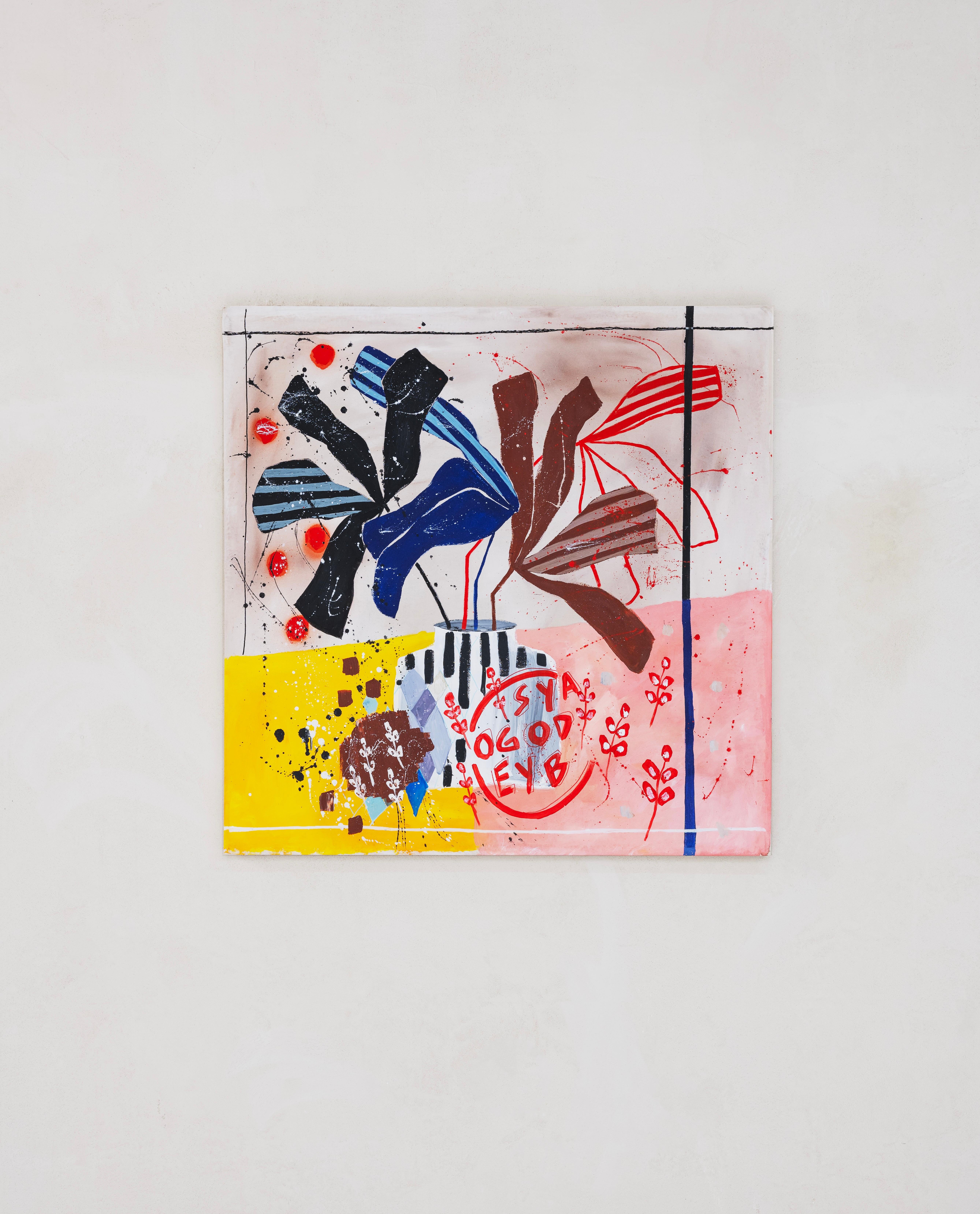 Flora Castiglia - Abstrakte Komposition mit organischen Formen und lebhaften Farben, 2025 im Angebot 4