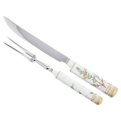 Flora Danica Carving Fork and Knife by Royal Copenhagen