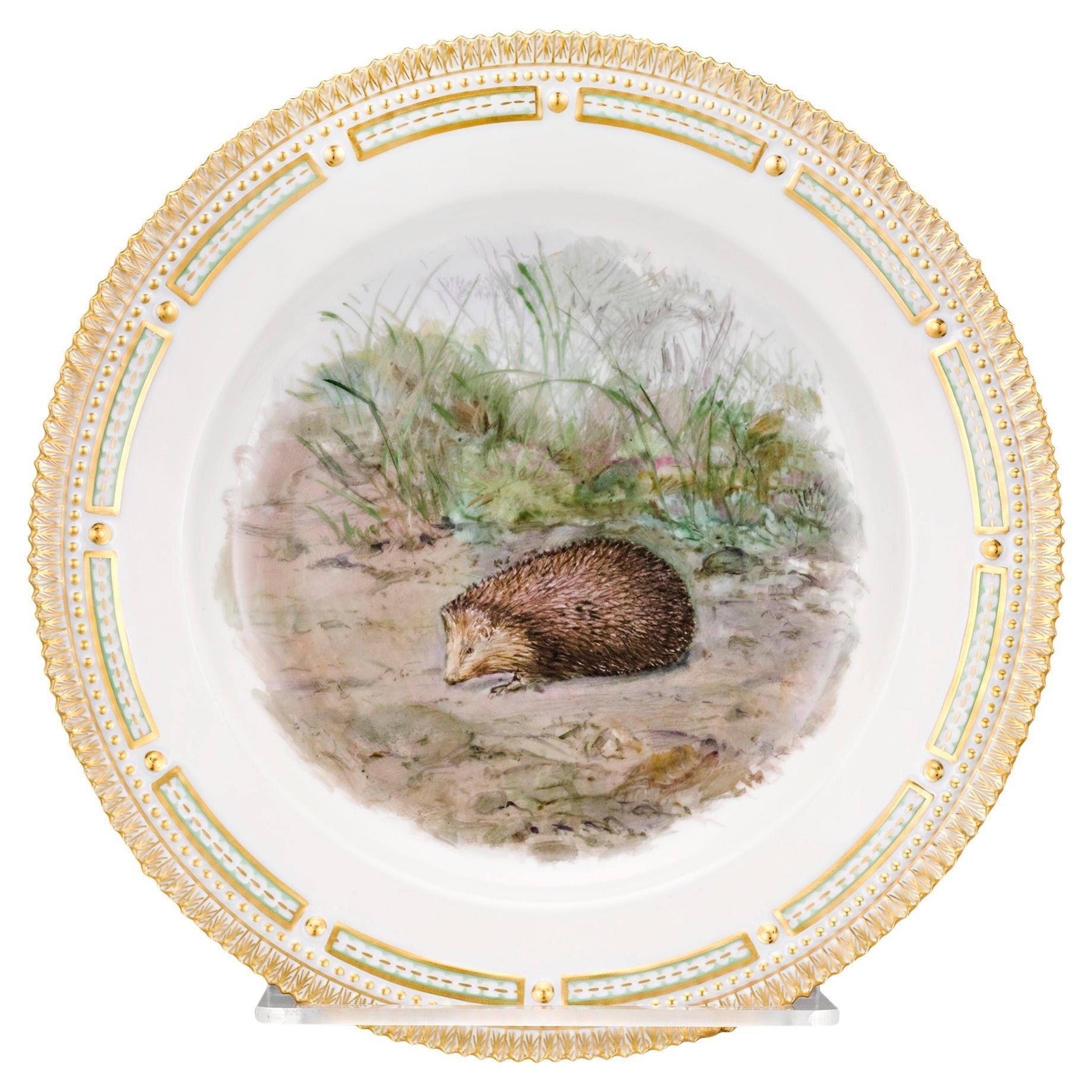 Flora Danica Assiette plate en forme de hérisson
