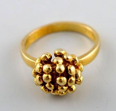 Flora Danica Jewellery, Three Rings of Sterling Silver, Gold Plated