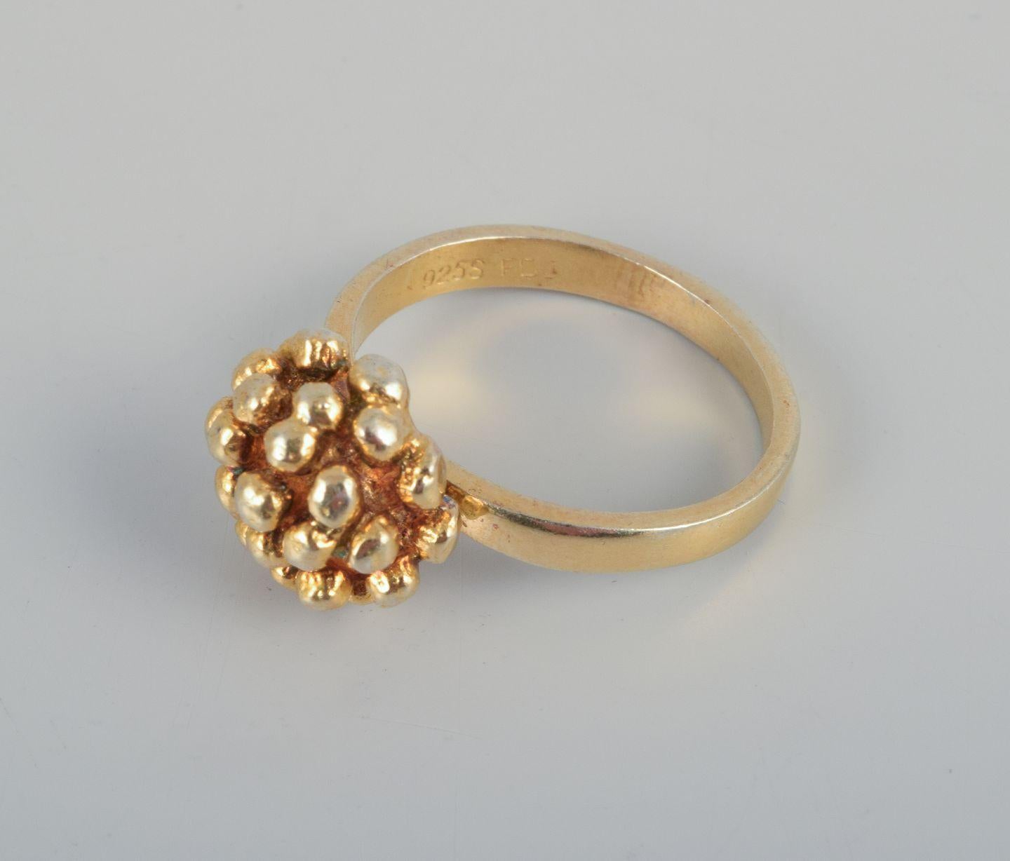 Bijoux Flora Danica et plus encore. Trois bagues de doigt Flora Danica et broche en argent Pour femmes en vente