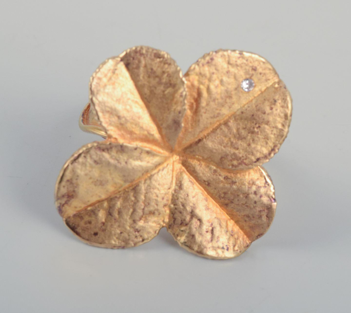 Bijoux Flora Danica et plus encore. Trois bagues de doigt Flora Danica et broche en argent en vente 3