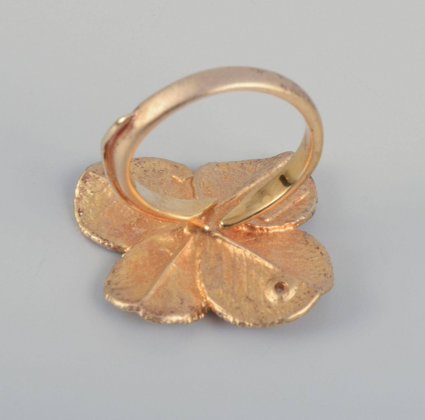 Bijoux Flora Danica et plus encore. Trois bagues de doigt Flora Danica et broche en argent en vente 4