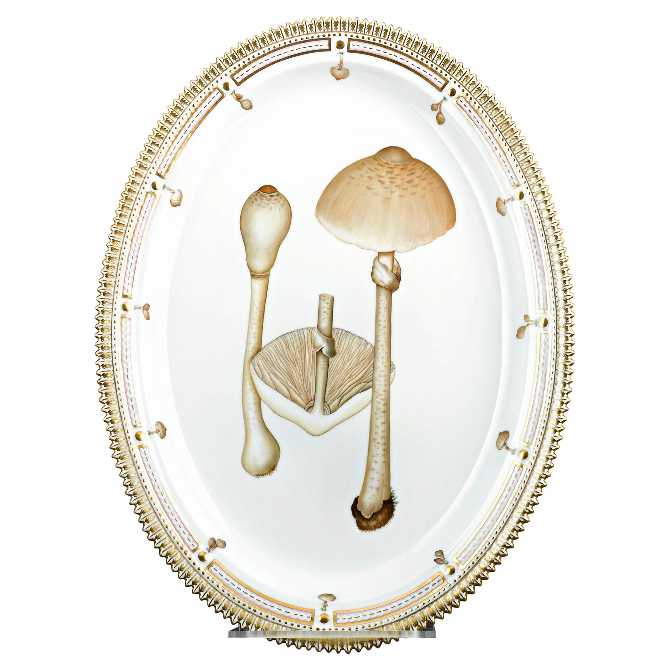 Flora Danica Parasol Mushroom Platter by Royal Copenhagen
