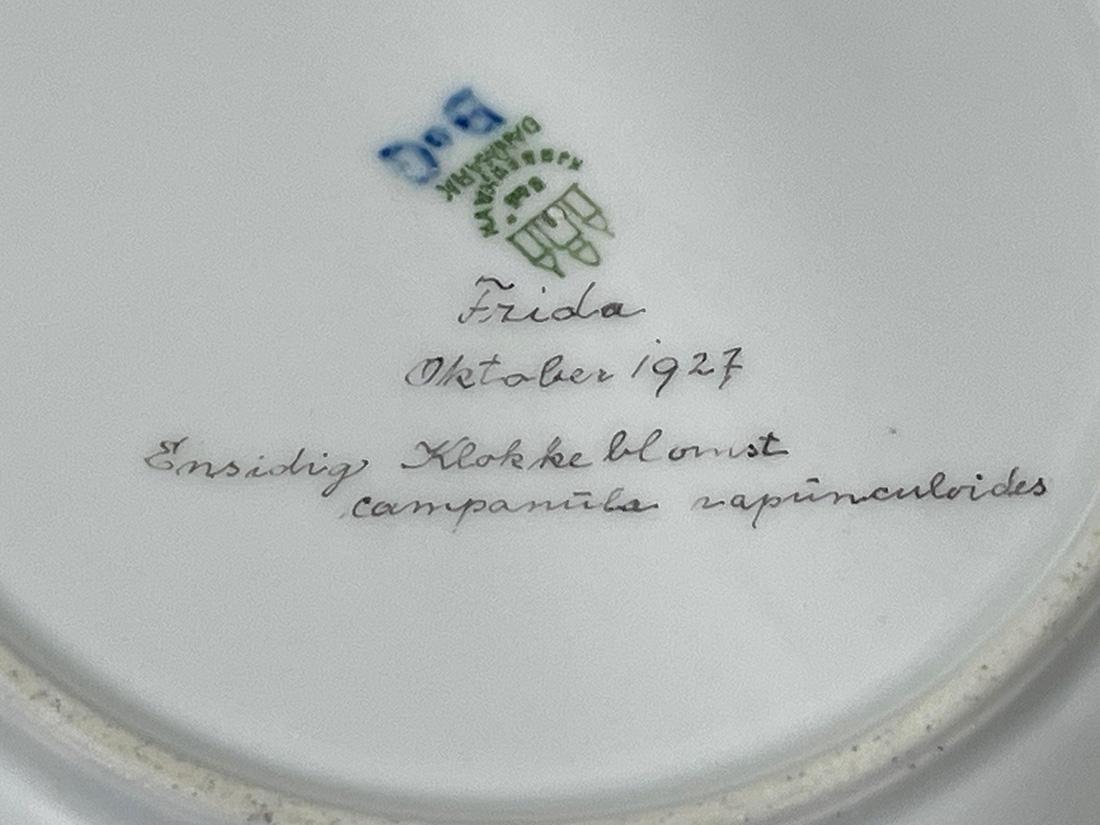 Porcelaine Assiettes à déjeuner en porcelaine Flora Danica par Bing & Grøndahl, Danemark 1927-1928 en vente