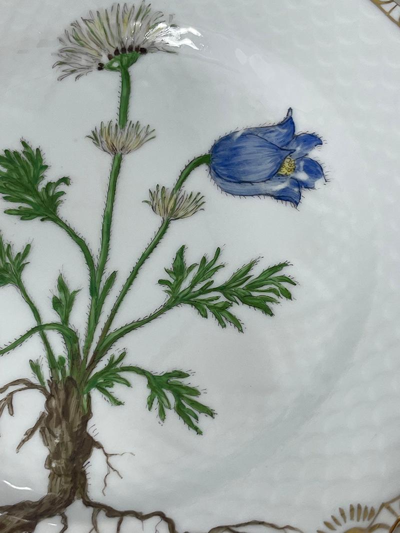 Porcelain Flora Danica porcelain dinner plates by Bing & Grøndahl, Denmark 1927-1933