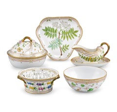 Flora Danica Porcelain Dinner Service By Royal Copenhagen, 105 Pieces