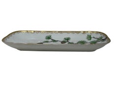 Flora Danica porcelain rectangular plate by Bing & Grøndahl, Denmark 1929