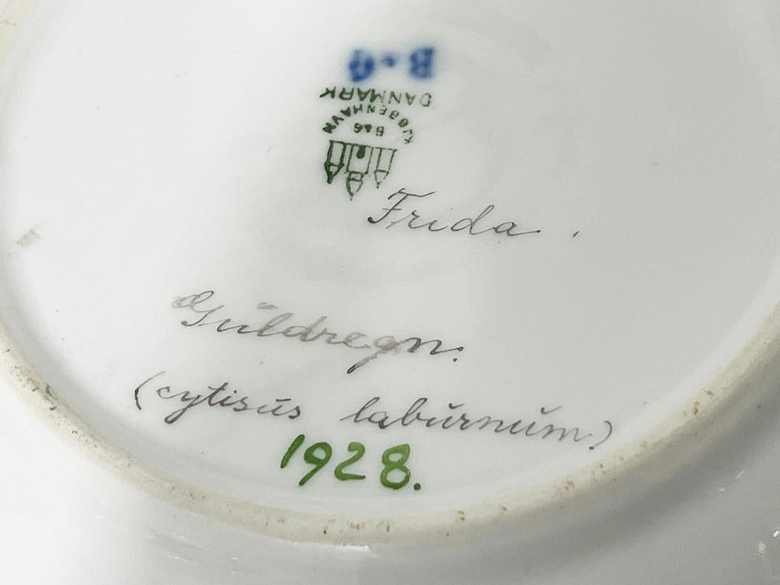 Assiettes à salade en porcelaine Flora Danica par Bing & Grøndahl, Danemark 1928 en vente 4