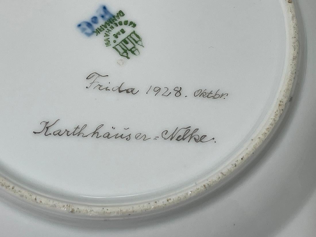 Assiettes à salade en porcelaine Flora Danica par Bing & Grøndahl, Danemark 1928 en vente 5