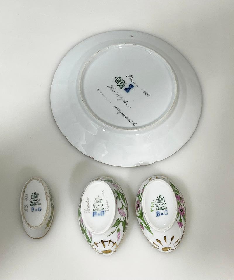 Flora Danica Porzellanset von Bing & Grøndahl, Dänemark 1928-1931 im Angebot 6