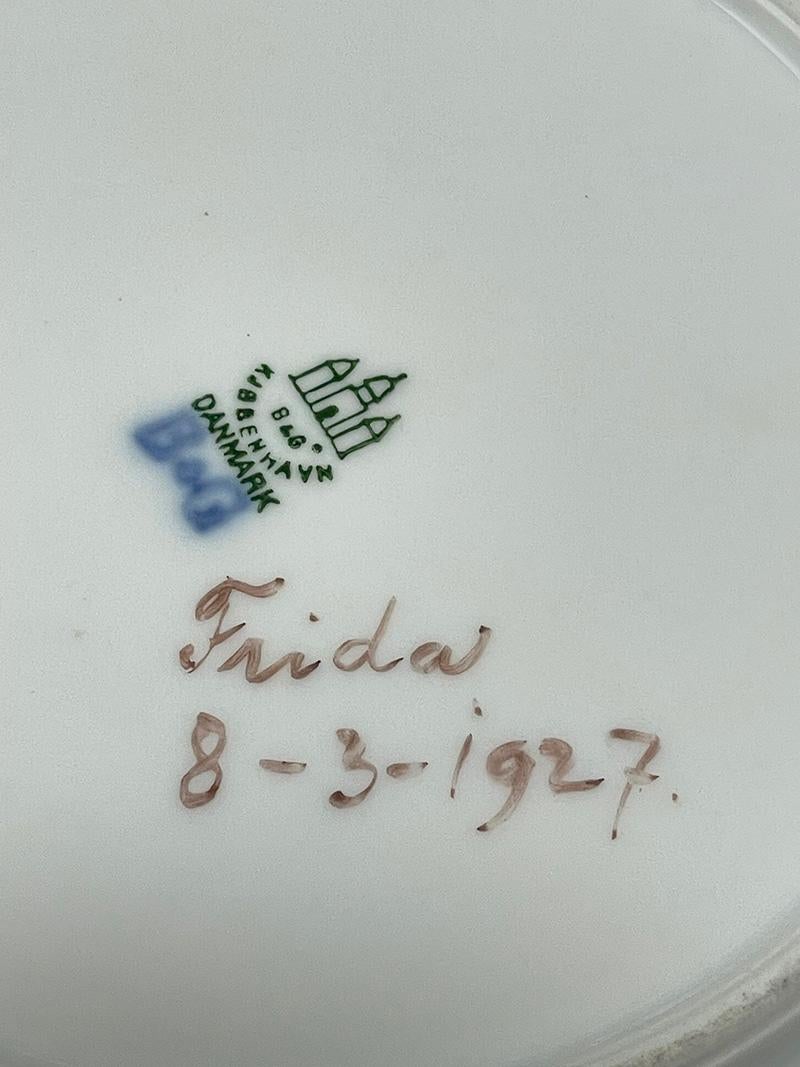 Assiettes creuses en porcelaine Flora Danica de Bing & Grøndahl, Danemark 1926, 1927, 1929 en vente 1