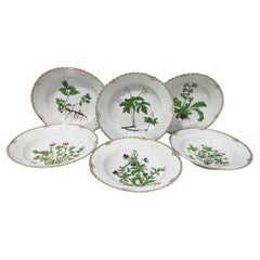 Platos hondos de porcelana Flora Danica de Bing & Grøndahl, Dinamarca 1926, 1927, 1929