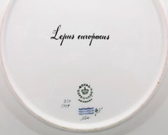 Flora Danica Rabbit Dinner Plate