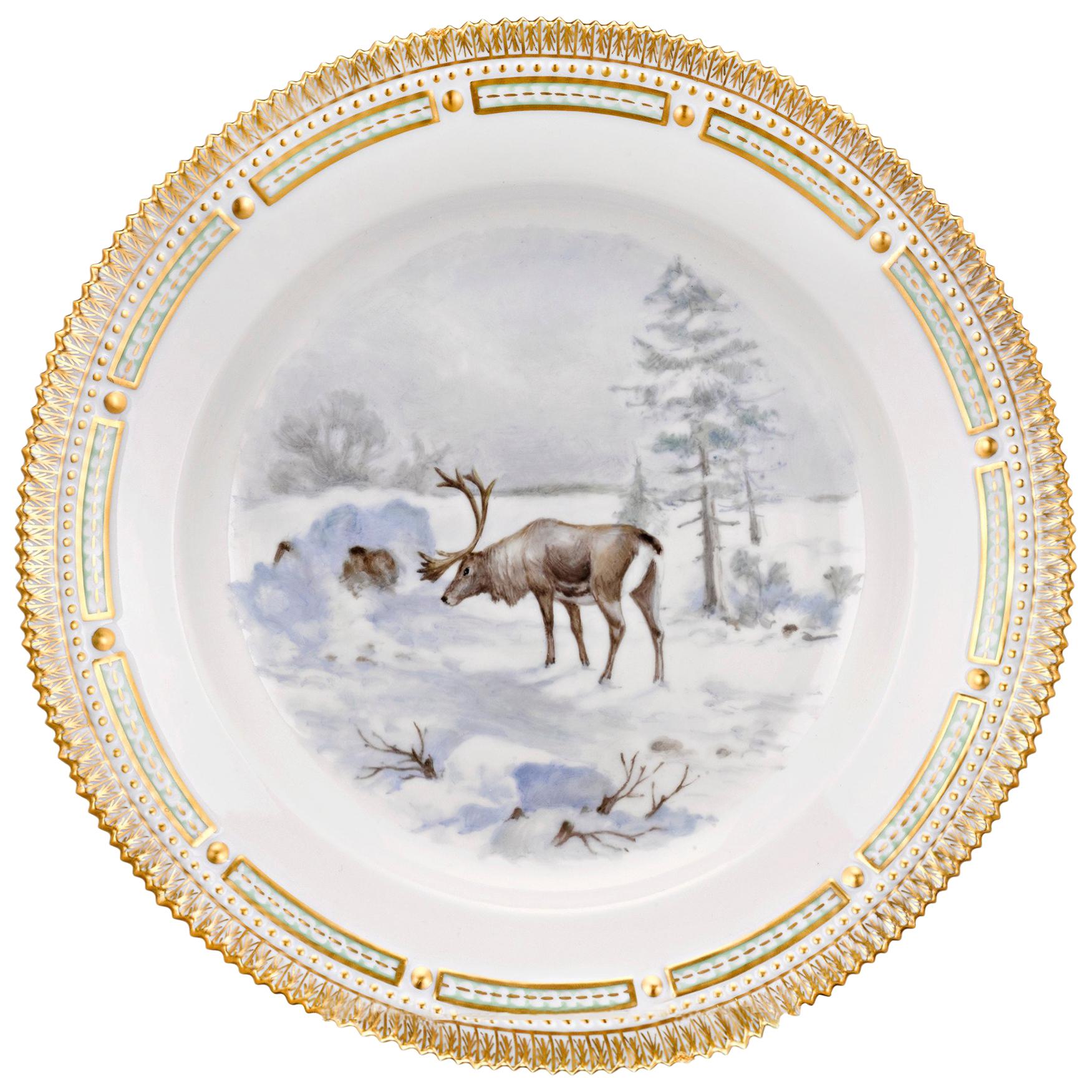 Flora Danica Reindeer Dinner Plate