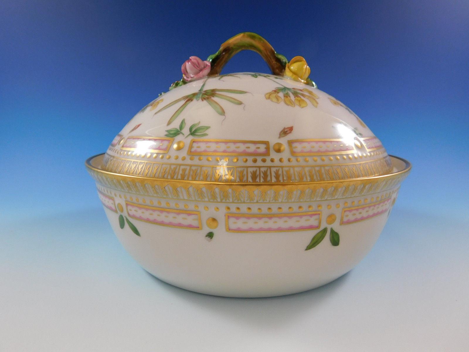 American Flora Danica Royal Copenhagen Covered Vegetable Dish Tureen Lotus