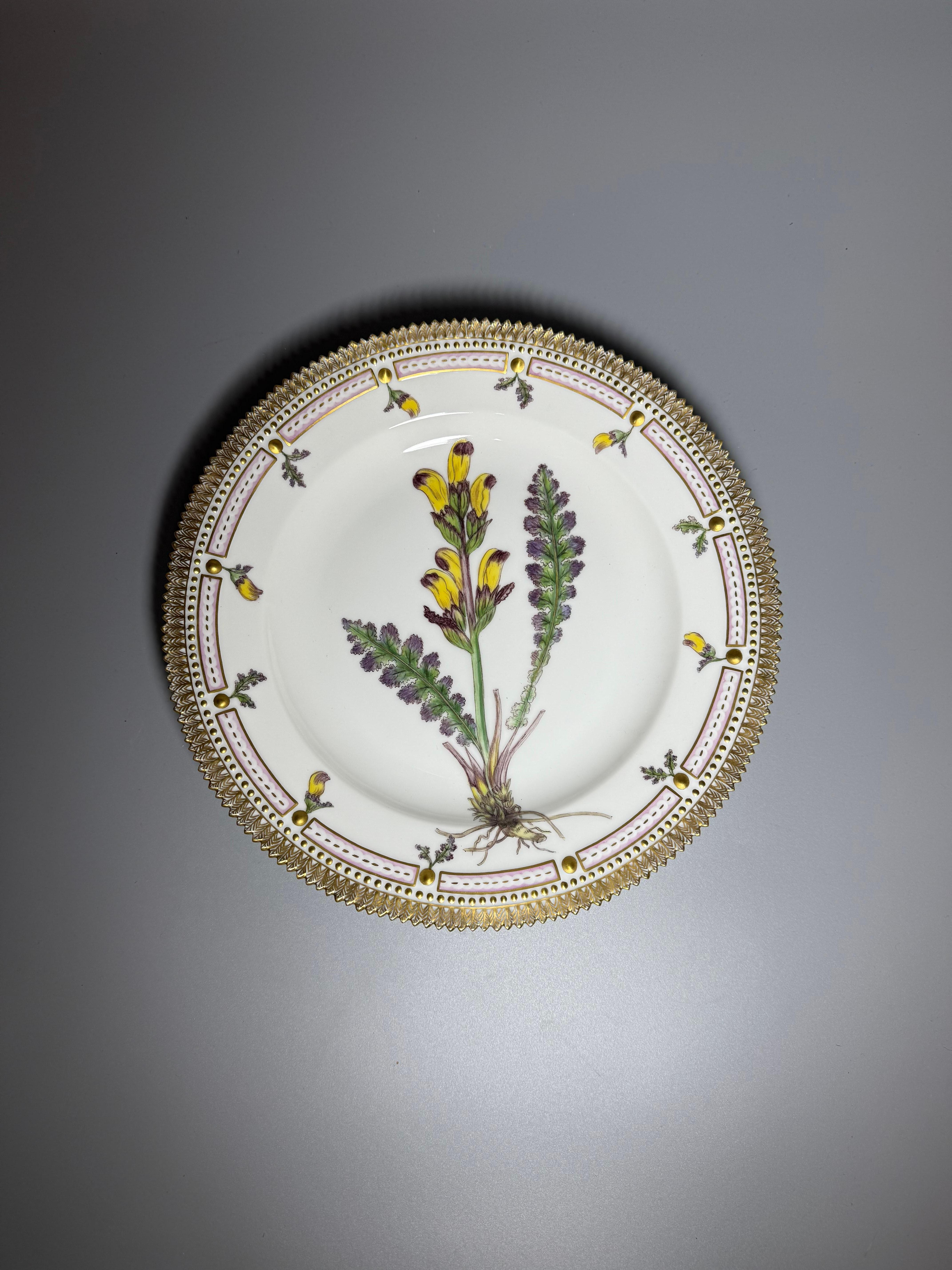 Flora Danica Royal Copenhagen Assiette à dîner 1955 en vente 5