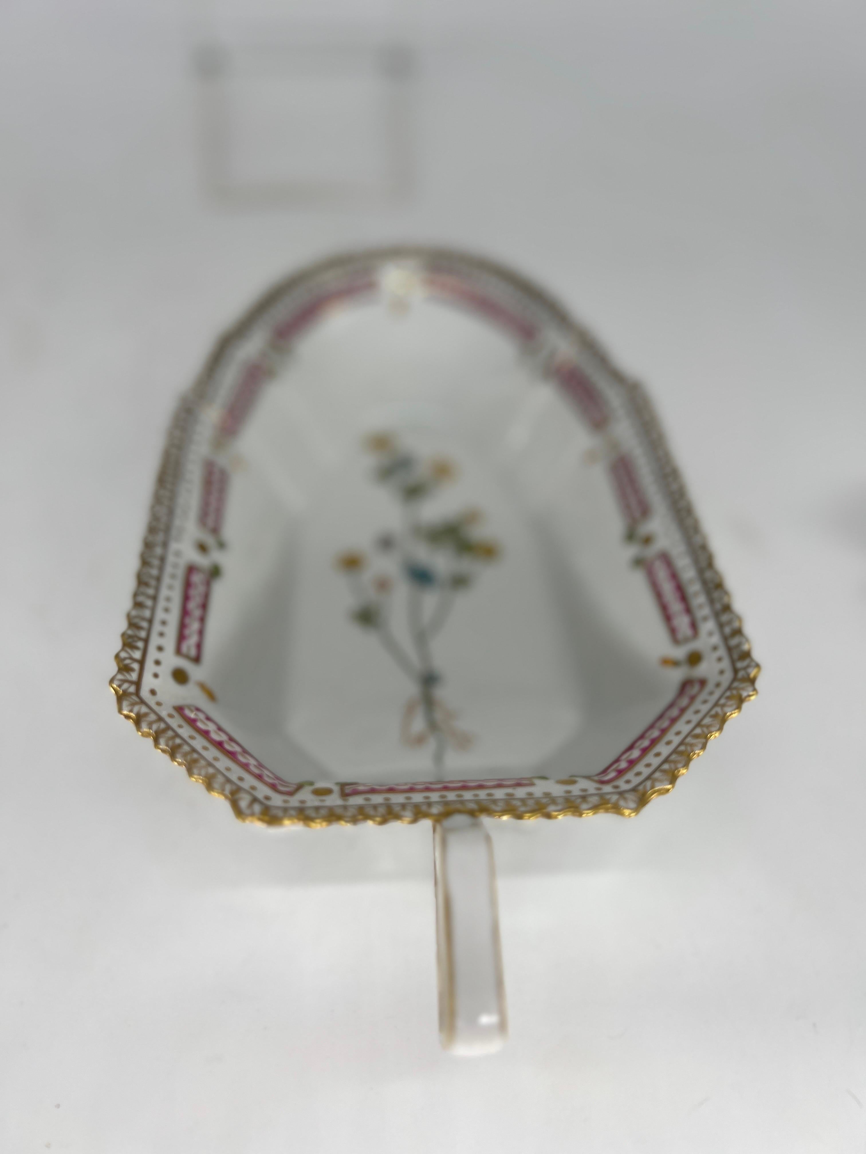 Flora Danica Style Porcelain Relish Dish by Chelsea House 1