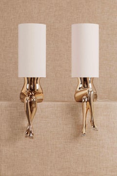 Flora & Fauna Lamp Set • Sculptural Bronze by Carmen Ellis