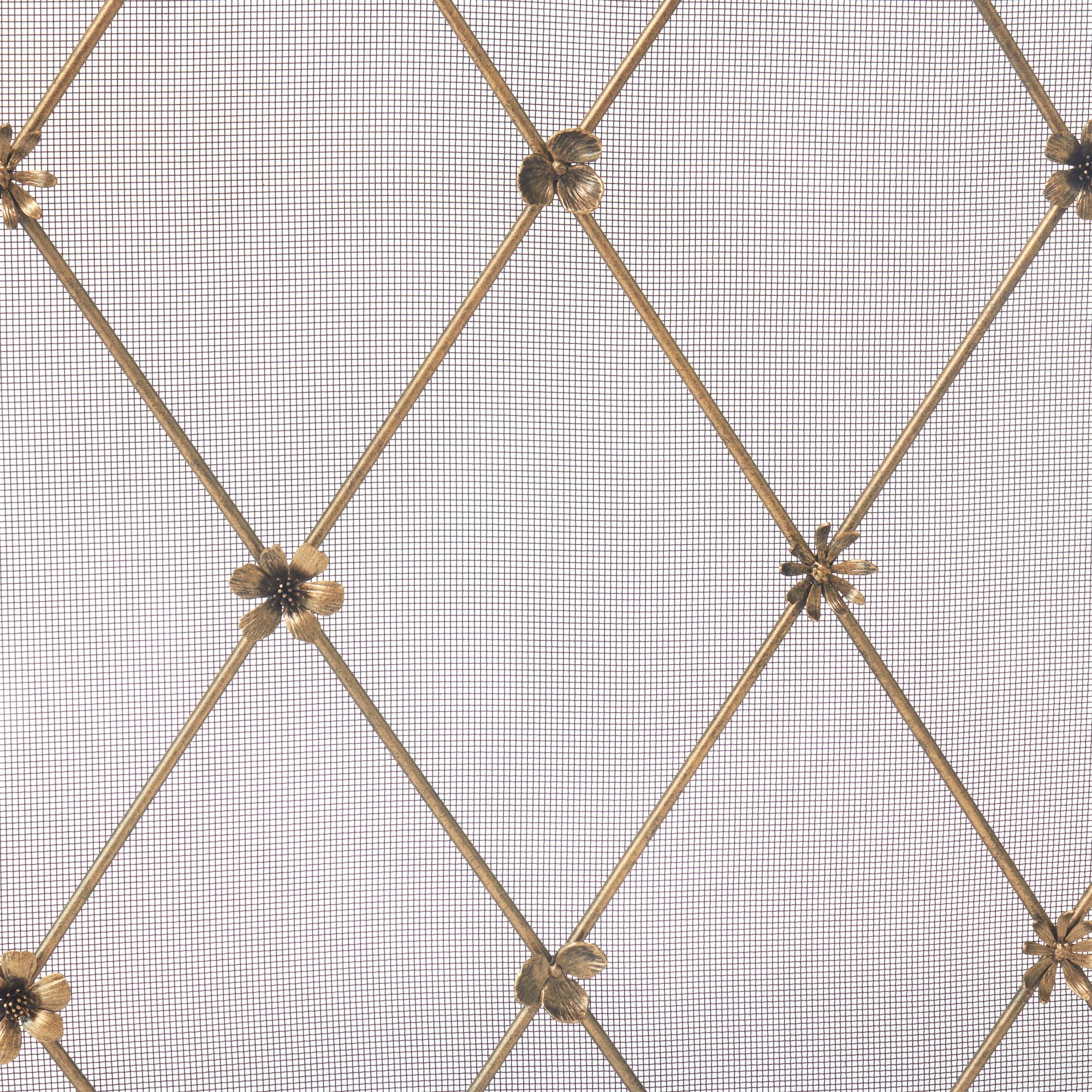 Flora Fireplace Screen in Brilliant Gold For Sale 3