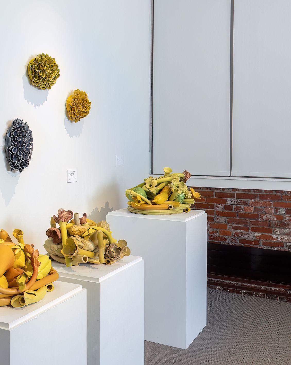 Foresta e frutteto in giallo e verde di Anat Shiftan In condizioni Nuovo in vendita a New York, NY