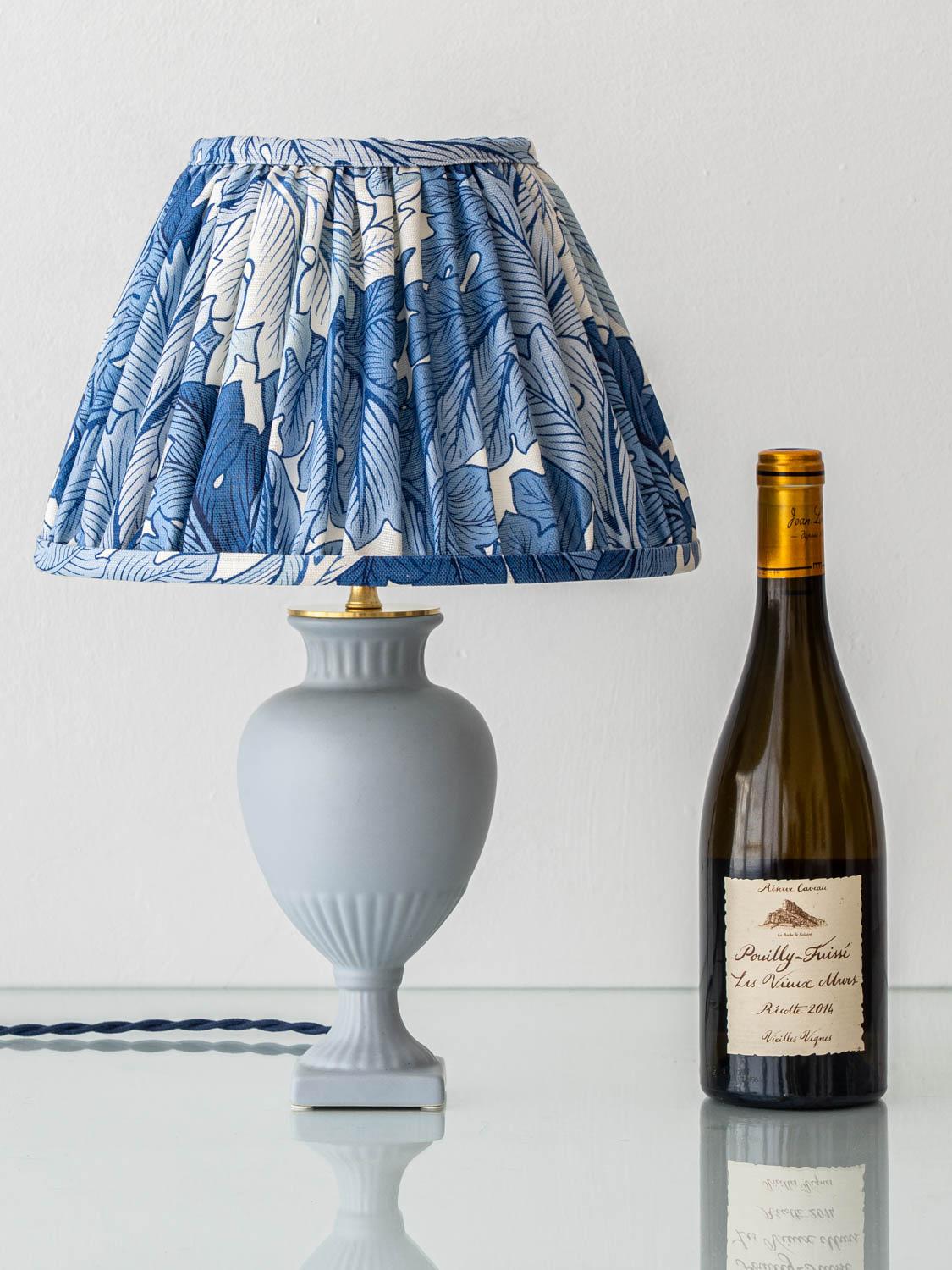 Arts and Crafts Flora Gouda Amphora Table Lamp (1950–1970) with New William Morris Shade For Sale