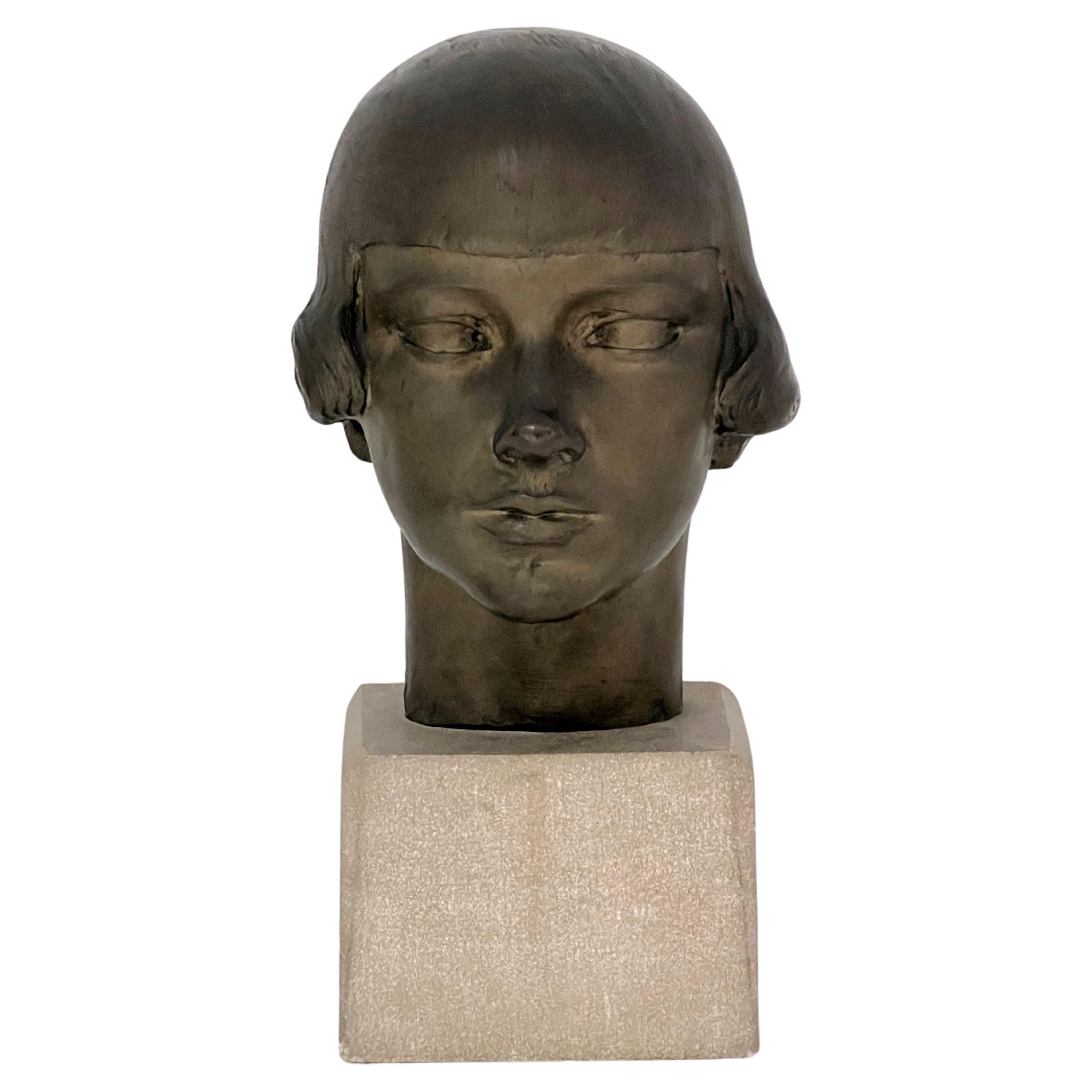 "Flora" Head Sculpture by Gertrude Vanderbilt Whitney For Sale