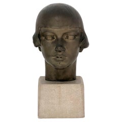 Antique "Flora" Head Sculpture by Gertrude Vanderbilt Whitney