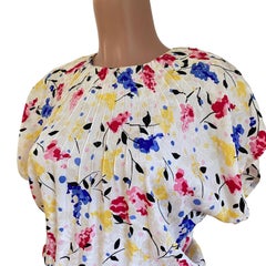 Flora Kung Blooming Lilacs Silk Tea Dress with POCKETS - New